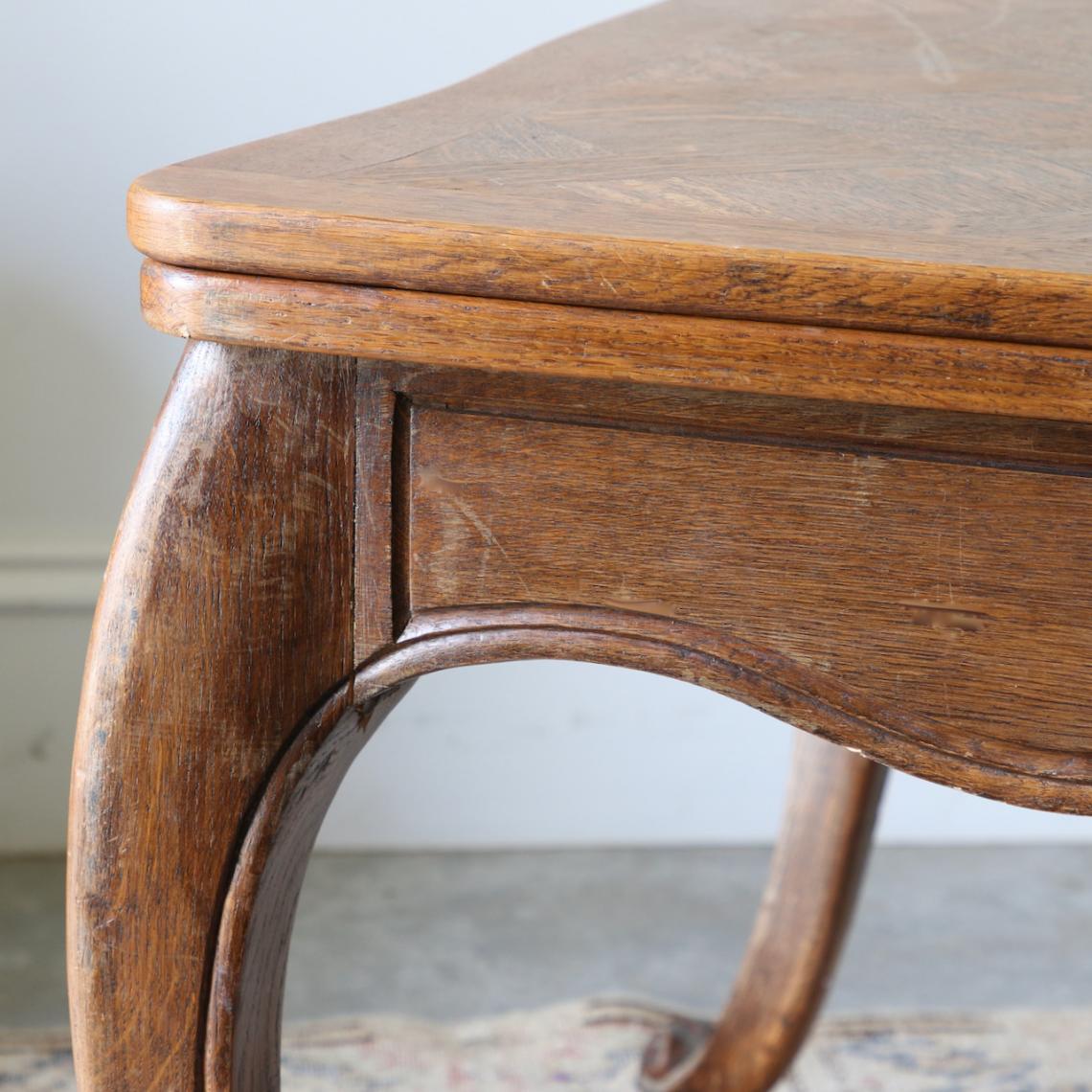 Huge French Parquet Extension Table